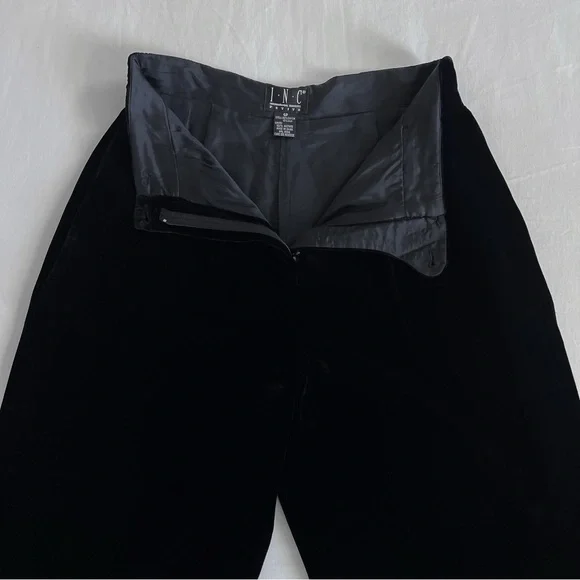INC International Concepts Petite Velvet Trousers | Black | Size 4P | EUC - Picture 4 of 13